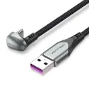 VENTION USB 2.0 to Micro-B  Right Angle Cable Gray Aluminum Alloy Type
