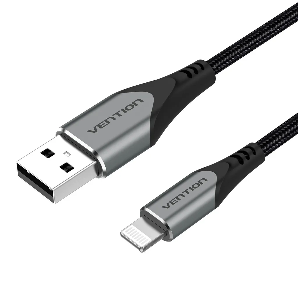VENTION USB 2.0 A to Lightning Cable Gray Aluminum Alloy Type