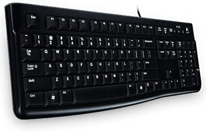 [920-002495] Logitech K120 Wired USB Keyboard – Full-Size, Spill-Resistant – Black