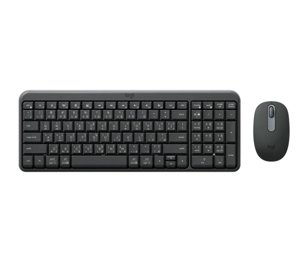 [920-013531] Logitech MK250 Wireless Keyboard & Mouse Combo – 2.4GHz, Arabic Layout – Graphite