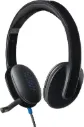 Logitech H540 USB Wired Headset – Stereo, Noise-Cancelling Mic – Black
