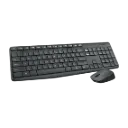 Logitech MK235 Wireless Keyboard & Mouse Combo – 2.4GHz, English Layout – Grey/Black