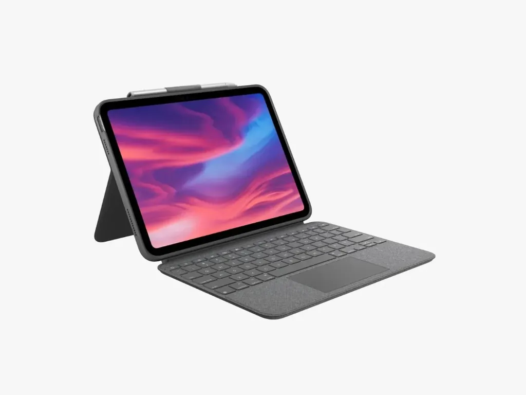 [920-011379] Logitech Combo Touch Keyboard Case with Trackpad for iPad (10th Gen) – Arabic/English – Oxford Grey