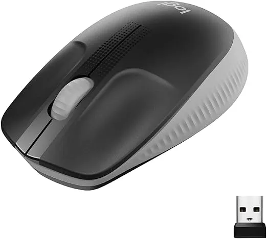 [910-005906] Logitech M190 Full-Size Wireless Mouse – 1000 DPI – Mid Grey
