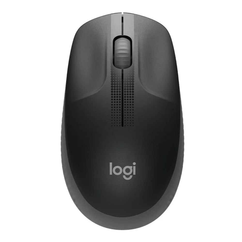 Logitech M190 Full-Size Wireless Mouse – 1000 DPI – Black