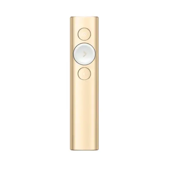 [910-004862] Logitech Spotlight Wireless Presentation Remote – Bluetooth & USB-C Rechargeable – Gold