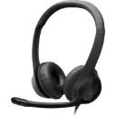 Logitech H390 USB Wired Headset – Noise-Cancelling Mic, On-Ear Controls – Black