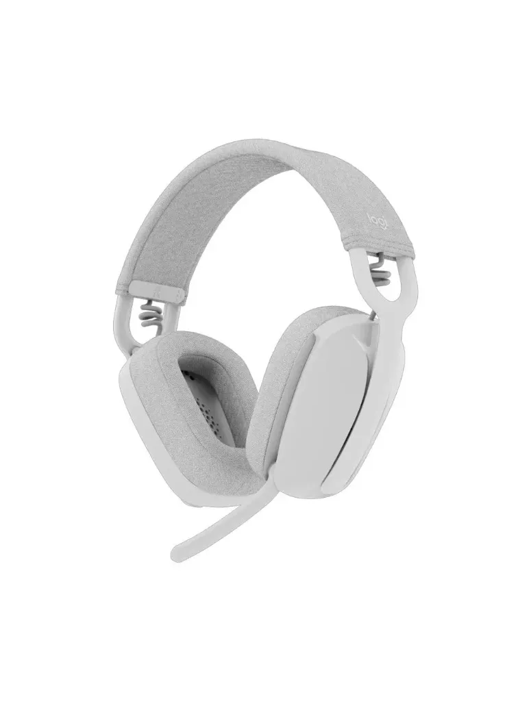 [981-001219] Logitech Zone Vibe 100 Bluetooth Wireless Headset – Lightweight, Noise-Cancel Mic – Off White