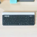 Logitech K780 Multi-Device Wireless Keyboard – Slot for Phone/Tablet – Arabic – Grey