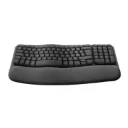 Logitech Wave Keys Ergonomic Wireless Keyboard – Cushioned Palm Rest – Arabic – Graphite
