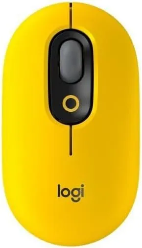 [910-006546] Logitech POP Mouse with Customizable Emoji Button, Bluetooth – Blast Yellow