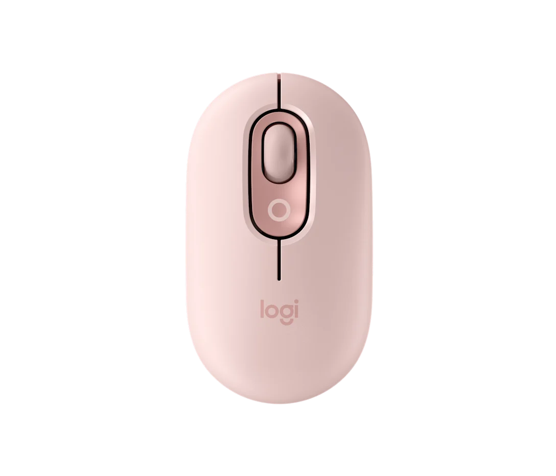 Logitech POP Mouse with Customizable Emoji Button, Bluetooth – Rose