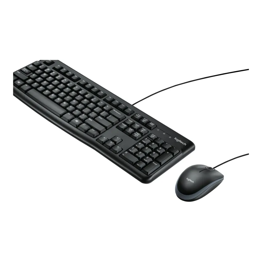 [920-002539] Logitech MK120 Wired Keyboard & Mouse Combo – AZERTY French Layout – Black
