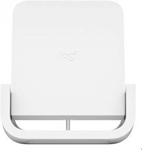 [939-001631] Logitech POWERED Wireless Charging Stand for iPhone – 10W Qi-Compatible – White