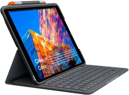 [920-009024] Logitech Slim Combo Keyboard Folio Case for iPad Air (5th & 6th Gen) – Black