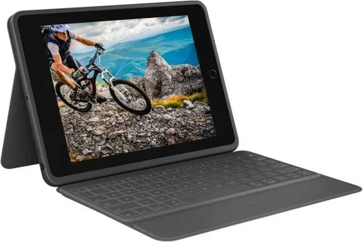 [920-009319] Logitech Rugged Folio Keyboard Case for iPad – UK Layout – Graphite