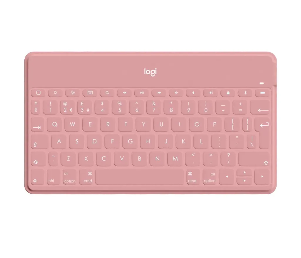 [920-010059] Logitech Keys-To-Go Ultra-Portable Bluetooth Keyboard for iPad/iPhone – UK Layout – Blush Pink