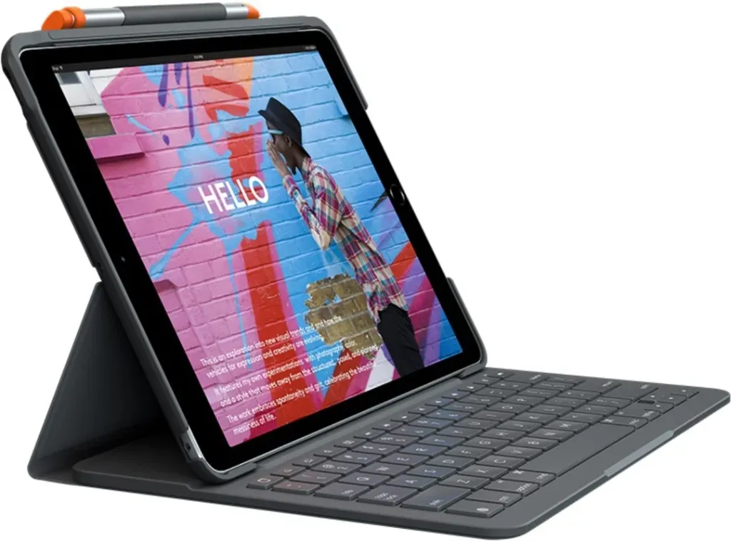 Logitech Slim Folio Bluetooth Keyboard Case for iPad Air (3rd Gen) – International – Graphite