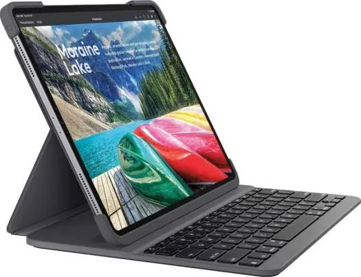 [920-009153] Logitech Slim Folio Pro Bluetooth Keyboard Case for iPad Pro 12.9" (3rd Gen) – UK – Graphite