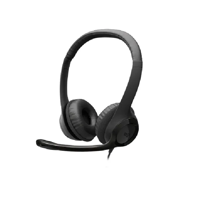 Logitech H390 USB-C Wired Computer Headset – Noise-Cancelling Mic – Midnight Black