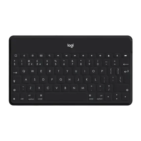 [920-006710] Logitech Keys-To-Go Ultra-Portable Bluetooth Keyboard for iPad – Spill-Proof – Black