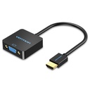 VENTION HDMI to VGA Converter with Female Micro USB and Audio Port  0.15M Black Model # ACRBB