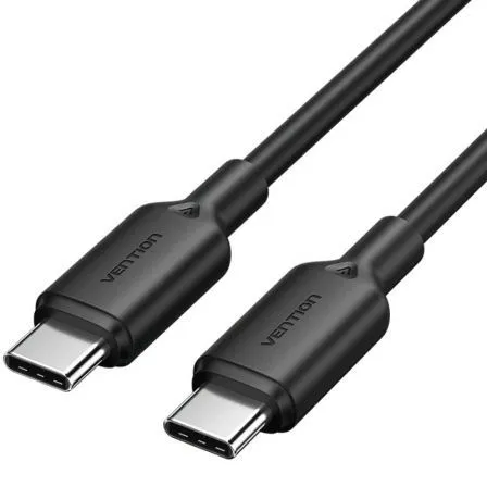 VENTION USB 2.0 Type-C Male to Type-C Male 3A Cable Black PVC Type