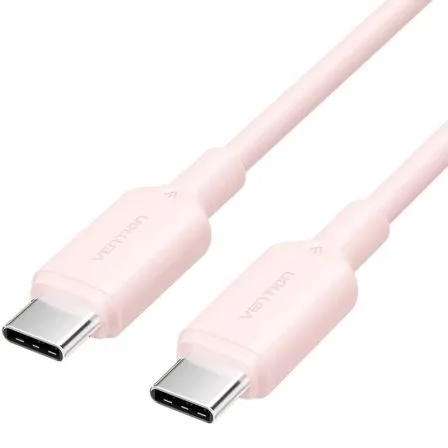 VENTION USB 2.0 Type-C Male to Type-C Male 3A Cable Pink PVC Type