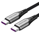 VENTION USB 2.0 C Male to C Male  5A Cable Gray Aluminum Alloy Type