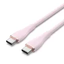 VENTION USB 2.0 C Male to C Male  5A Cable Pink Silicone Type