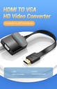 VENTION Flat HDMI to VGA Converter with Female Micro USB and Audio Port  0.15M Black Model # A74346