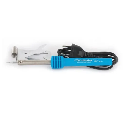 [TSI 20] Terminator Soldering Iron with 2RP plug, 8 Gm Solder Wire, Metal Stand and long life Tip. (20)