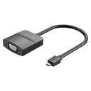 VENTION Micro HDMI to VGA Converter with Female Micro USB and Audio Port  0.15M Black Model # AGBBB