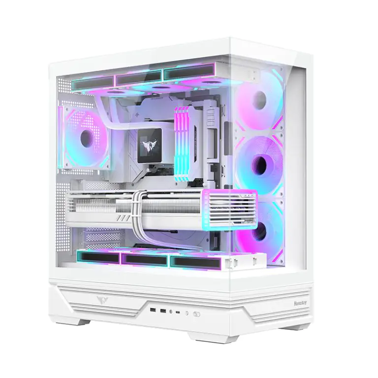 [MVP Destiny White] VEOTECH MVP Destiny Empty Gaming PC Case without Fans -White
