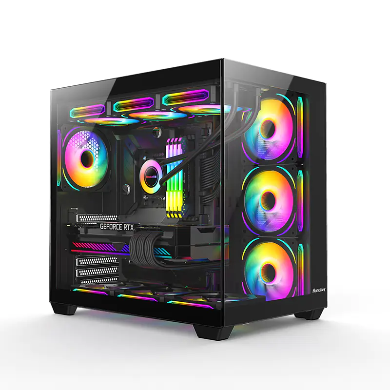 [S980-black] VEOTECH S980 Tornado Full View Empty Gaming Case -Black