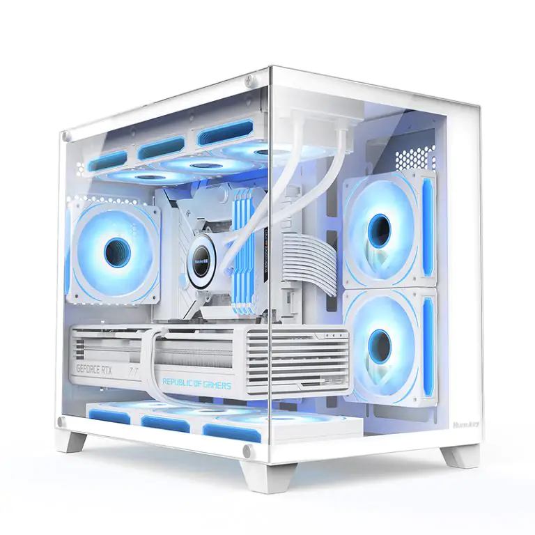 VEOTECH S960 StormX Full View Empty PC Case without Fans -white