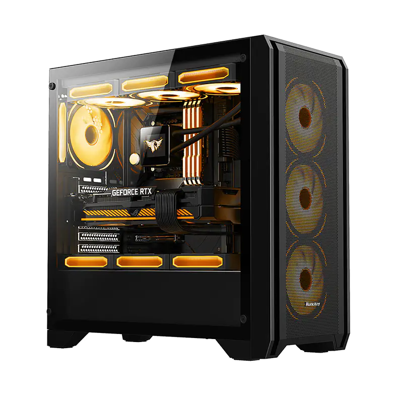 [GX750A-Black-Fans] VEOTECH GX750A Empty Gaming Case with 3 Fans -Black