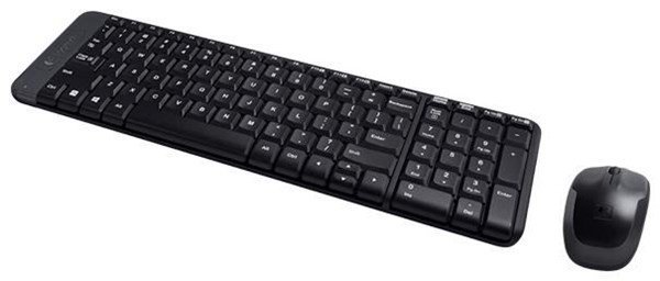 Logitech MK220 Compact Wireless Keyboard Mouse Combo in Black
