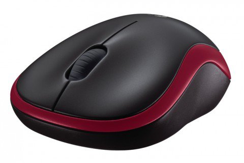 Logitech M185 Compact Wireless Mouse - Designed for Laptops in Red