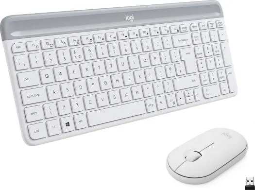 Logitech MK470 Slim Wireless Keyboard & Mouse Combo - White 920-009205