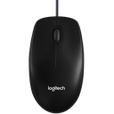 LOGITECH B100 Corded Mouse - BLACK - USB - B2B