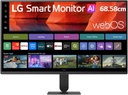 LG Smart Monitor AI U5s 27" IPS Display, FHD Resolution, 120Hz Refresh Rate, HDR10, 250 Nits Brightness, 99% sRGB, 2x HDMI, 2x USB-A, Black Design. 27U511SB-B.