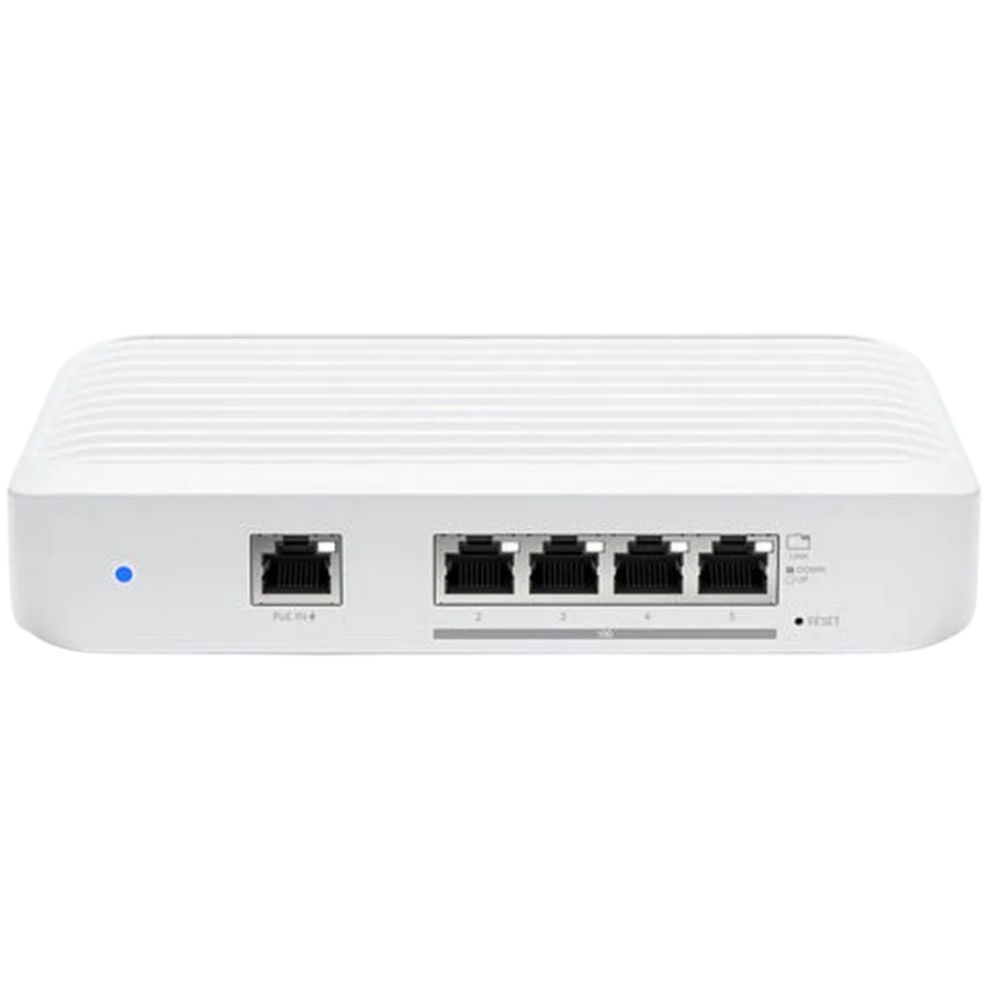 [USW-FLEX-XG-EU] Layer 2 switch with (4) 10GbE RJ45 ports and (1) GbE, 802.3at PoE+ RJ45 input.The Switch Flex XG (USW Flex XG) is a fully managed, mult-gigabit, Layer 2 switch with (4) 10GbE RJ45 ports and (1) GbE PoE input. The USW Flex XG sports slim, compact ho