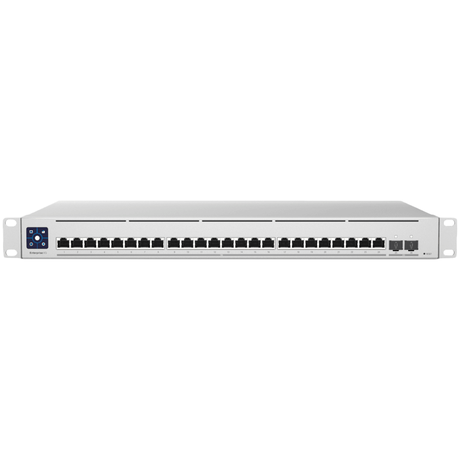 [USW-ENTERPRISEXG-24] Ubiquiti Layer 3 switch with (24) 10GbE RJ45 ports and (2) 25G SFP28 ports
