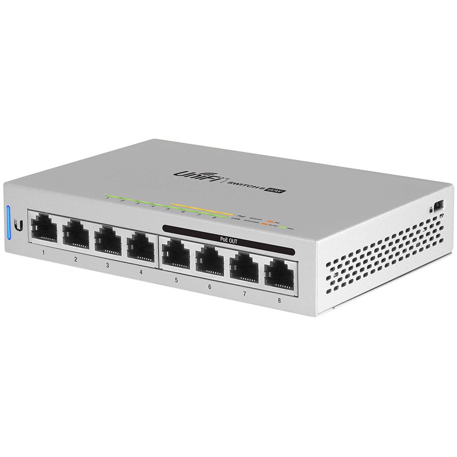 [US-8-60W-EU] UBIQUITI 8-Port Fully Managed Gigabit Switch with 4 IEEE 802.3af Includes 60W Power Supply, EU