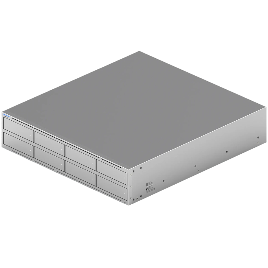[UNAS-PRO-8-EU] Ubiquiti UNAS-Pro-8-EU 2U rack-mount NAS with (8) 2.5/3.5" HDD bays and (2) M.2 NVMe SSD cache slots, delivering faster access, lower latency, and high-availability 10 Gbps networking for large-scale file storage and sharing