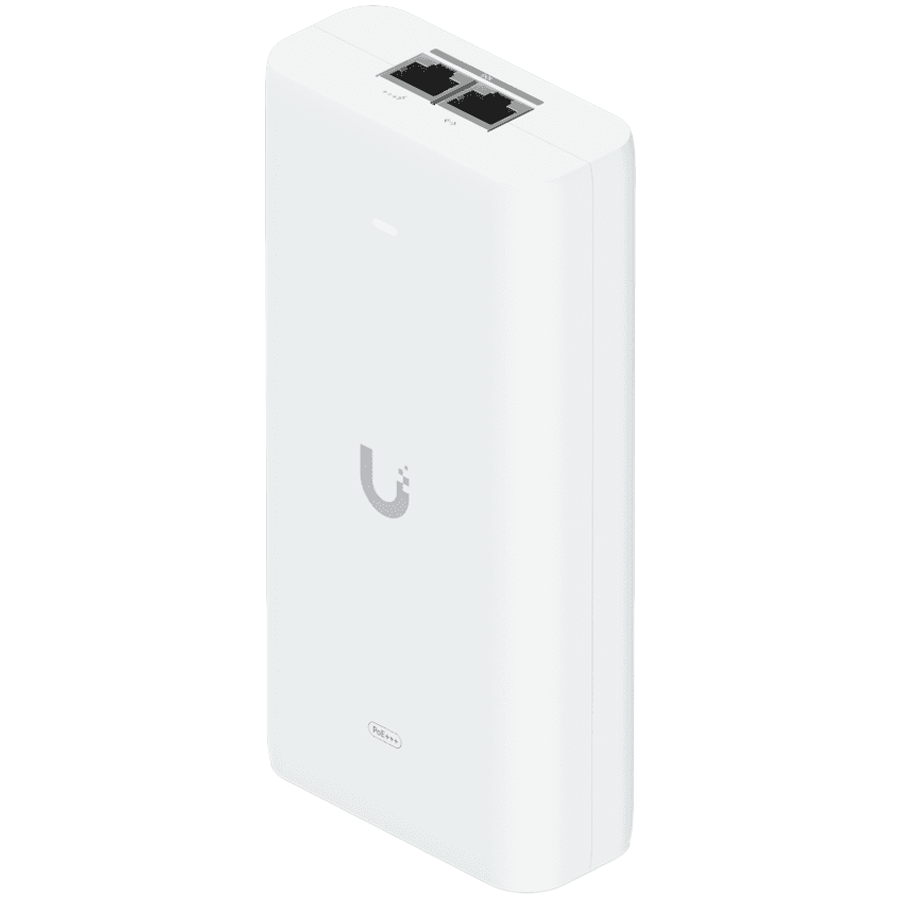 [UACC-POE-PLUSPLUSPLUS-10G-EU] Ubiquiti UniFi 10G PoE+++ Adapter (90W), can power UniFi PoE+++ devices, reduce dependency on PoE switch power, and provide a Multi-Gigabit LAN connection, Contains RJ45 data input, AC cable with earth ground, and PoE+++ output