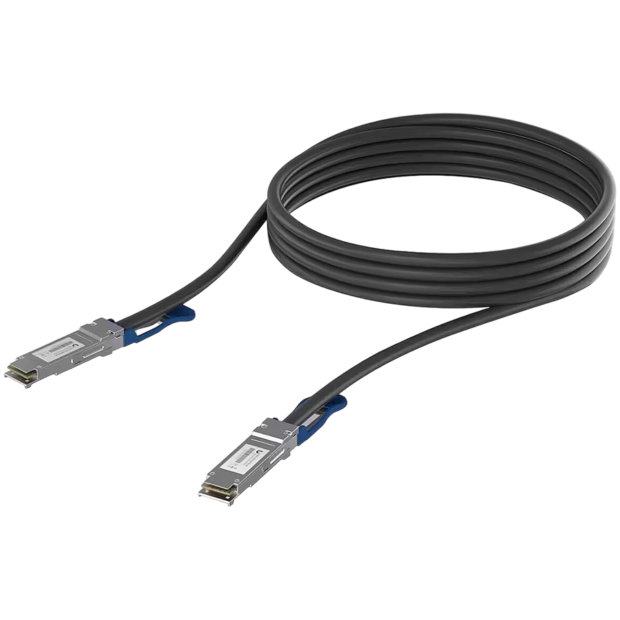 [UACC-DAC-QSFP28-1M] Ubiquiti UACC-DAC-QSFP28-1M QSFP28 direct attach cable with a 100 Gbps max data rate, compatible with QSFP28 and QSFP+ interfaces