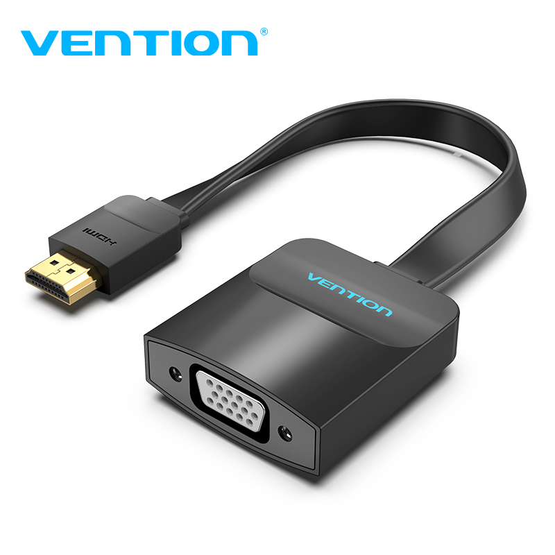[ACIBB] VENTION Flat HDMI to VGA Converter 0.15M Black Model # ACIBB