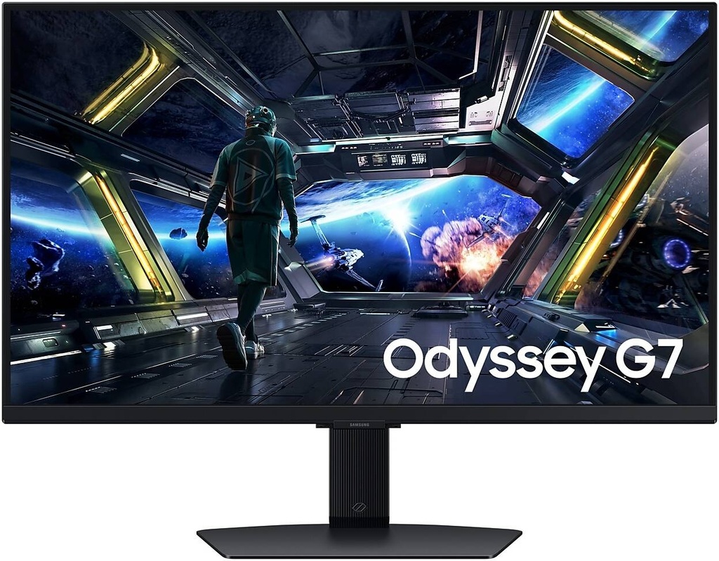 SAMSUNG Odyssey G7 G70D Gaming Monitor, 27" IPS Display, 4K UHD Resolution, 144Hz Refresh Rate, 1ms (GtG) Response Time, AMD FreeSync Premium Technology, Black | LS27DG702EMXUE